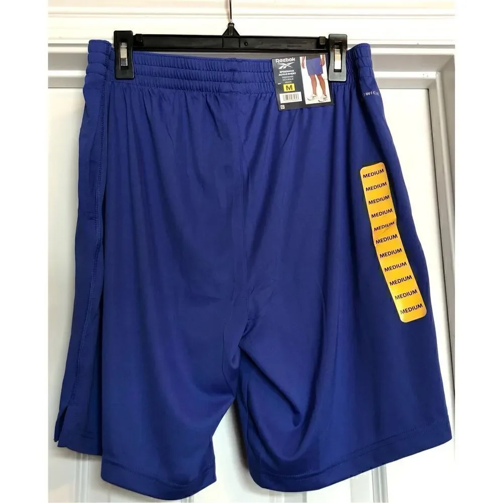 REEBOK - NWT - M Sz Medium Speedwick Active Shorts in Victor Blue. POCKETS!